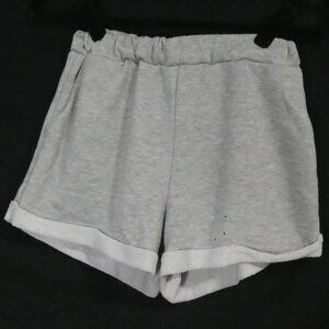 SHEIN | small | Casual Grey Elastic Waist Sweat Shorts | Rolled Hem